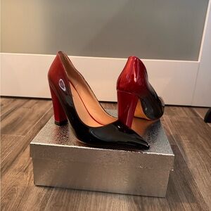 Chic Black and Red Women's Heels